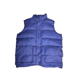 Vintage Lands End Down Feather Puffer Vest Mens XL Gorpcore Outdoor Hiking